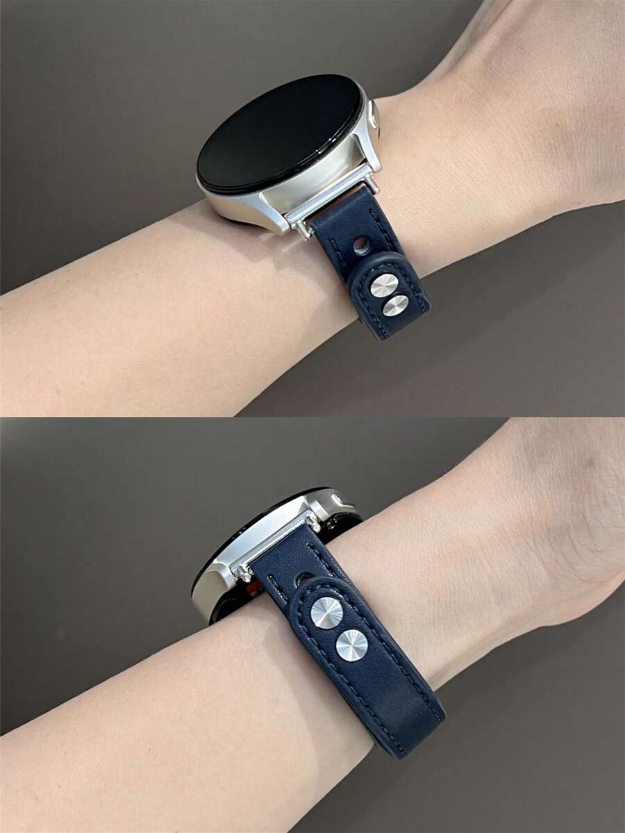 纤薄真皮表带，适用于 18mm、20mm 和 22mm 表盘，兼容三星 Watch4/5/6/7、GT6/GT5/GT4/GT3、Amazfit 智能手表，是返校季的理想礼物