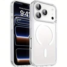 Transparent Magnetic Phone Case, Classic Design - Compatible With Wireless Charging - Shock-Proof & Anti-Yellowing - Compatible With IPhone 17, 16, 15, 14, 13, 12, 11 Pro And Pro Max, Scratch-Resistant, Durable, Slim & Lightweight - Transparent - View 5