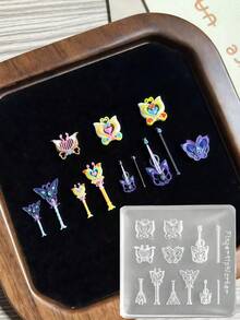 Khuôn silicon trong suốt hình cỏ bốn lá may mắn để làm khung ảnh, đồ trang trí DIY sáng tạo. - Trong sáng - Xem 10