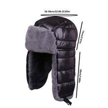 1PC Soft Warm Windproof Winter Cap Puffer Trapper Hat Waterproof Ear Protection Cotton Cap For Women And Men - Multicolor - View 3