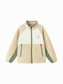 Balabala Kids' Anti-Static Jacket, Unisex Casual Spring Outerwear 2026 - Brown Tone - View 4