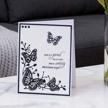 Creative Butterfly Metal Cutting Dies, DIY Scrapbooking Album And Embossing Stencil, Greeting Card Making Tool, Card Paper Cutting Crafts ,Gift Card Making Template Die Cuts. - Silver - View 2