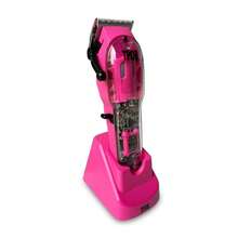 Candy Slime 2 Professional Hair Clipper 7200 RPM Whisper Quiet Barber Clipper w Color Coded Cutting Taper Blade for The Closest Haircut and Beard Trims Pink - Rosa - Ver 8