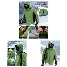 Men's Waterproof Ski Snow Fleece Lined Warm Winter Rain With Hood Fully Taped Seams - Small + Grass Green - View 1