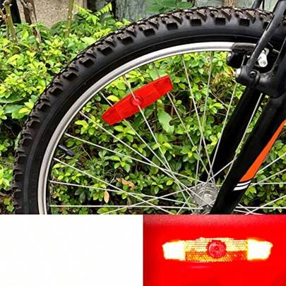 2 PCS Bicycle Wheel Spoke Reflectors For Night Safety Silver Metallic High Visibility Reflective Material Durable And Lightweight