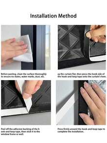 1件 150 x 200厘米（59英寸宽 x 79英寸长）冬季拉链网纱帘 - 加厚防风隔热，降噪，顺滑拉链方便开合，无需钻孔即可轻松安装，多种尺寸可选，打造舒适卧室和客厅的必备单品 - 銀色 - 查看 7