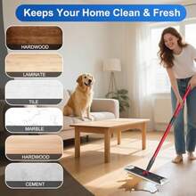 Almohadillas de repuesto para el sistema de trapeador plano Ocedar H2prO, paquete de 2 cabezales de trapeador de microfibra de repuesto para O-Cedar H2pro Flat Mop, con fibras de PP de alta fricción añadidas, recambios de trapeador lavables - Paquete de 2 almohadillas para fregona planas - Ver 6