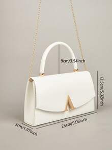 This Chic, Low-Key Luxurious Solid Color Patent Leather Clutch Is Lightweight And Portable, Suitable For - White - View 8