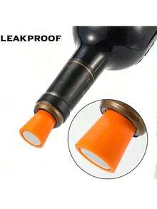 硅胶酒瓶塞，可重复使用啤酒调味瓶盖，保持葡萄酒新鲜，密封性好，适用于威士忌、红酒、香槟和啤酒 - 厨房酒吧配件 - 彩色 - 查看 5