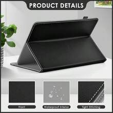 DETUOSI - Funda universal para tablet de 10 pulgadas, funda protectora para tablet Android de 10.1 pulgadas, funda protectora para tablet de 9.6 a 10.5 pulgadas, funda de piel sintética para tablet - / - Ver 4