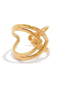 2pcs/1pc Vintage Geometric Thick Stainless Steel Open Rings For Women, Minimalist, Jewelry Accessories For Women's Daily Use - Multicolor - View 8