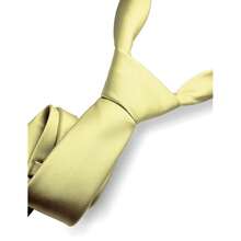 RBOCOTT Solid Color Tie Formal Necktie For Men,LightYellow - LightYellow - View 3