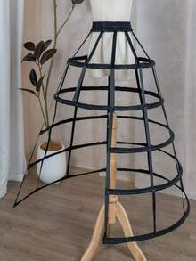 1 Stück Damen Schwarz & Weiß 4-Jahreszeiten, atmungsaktiver Sommerpetticoat, kurzer Petticoat, aufgeblähter Petticoatrock, Lolita Petticoat, extra großer & flauschiger Petticoat für Brautkleid, 2-Reifiger Kürbisform Petticoat, 5-Reifiger geteilter Petticoat, mehrlagiger Stahlknochen Vogelkäfig Petticoat, barock & rokoko einstellbarer Petticoat, geeignet für Hochzeit, Party, Aufführung, Cosplay - Mehrfarbig - Übersicht 4