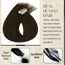 Tape In Hair Extensions Real Human Hair Invisible Remy Hair Extensions Tape Ins For Women Brown 24 Inch 20Pcs 50G,38531588 - Brown - View 6