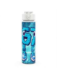 1pc 67oz/750ml Plastic Water Bottle, Cute Printed Design Reusable Plastic Sports Water Bottle With Flip Cap, Lightweight Leak-Proof Travel Drink Bottle For Running, Suitable For Birthday, Christmas, Halloween, Thanksgiving Gifts - Multicolor - View 9