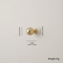 1个金色家具把手，独特优雅的设计，锌合金材质，现代简约风格，精致高品质的抽屉和橱柜门拉手，适用于卧室、厨房、浴室的橱柜、衣柜、梳妆台和其他家具，附带安装螺丝。 - 金色 - 查看 12