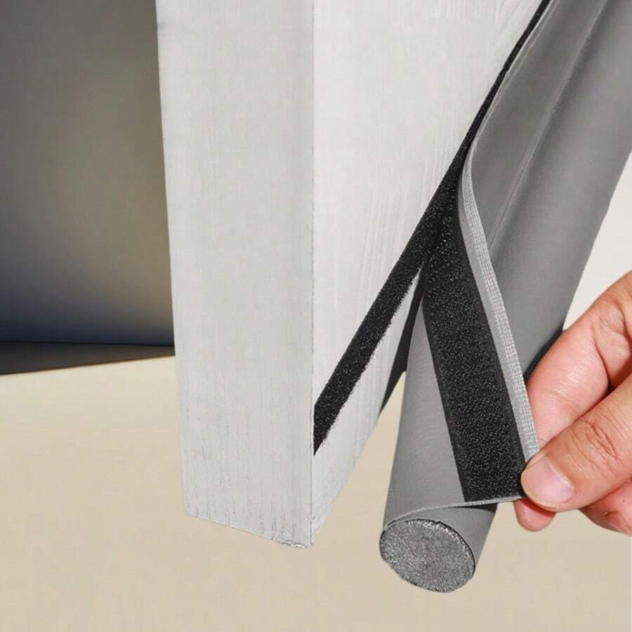 1 Pcs Gray Bottom Seal Strip - Durable, Soundproof, Dustproof, Insect-Proof Seal, Suitable For Workshops And Homes, Insect-Proof Door Seal | Curved Design Seal | Durable Plastic Strip, Adjustable Weather Strip, Single-Sided Foam Barrier For Cold Protection. Adjustable Self-Adhesive Door Threshold Seal, Energy-Efficient Noise Barrier, Draft Proof Door Seal, Easy Installation For Interior/Exterior Doors, Draft Proof, Soundproofing - Compatible - Grey - View 1