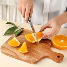 1个披萨托盘，木质餐盘，砧板，盛菜盘，适用于盛放奶酪、水果、沙拉、披萨，也可作砧板使用。 - 棕色 - 查看 5