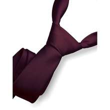 RBOCOTT Solid Color Tie Formal Necktie For Men,Maroon - Maroon - View 3