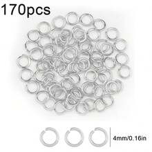 35/40/100/110/140/170/170/520pcs Iron Closed Jump Rings For DIY Jewelry Making, Beading Craft Supplies