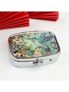 可爱小鸟造型药盒 - 多隔层收纳设计，可存放耳环、项链和药丸 - 生日、圣诞节、周年纪念日、派对的理想礼物，亦可作为珠宝盒或首饰盒使用 - 彩色 - 查看 5