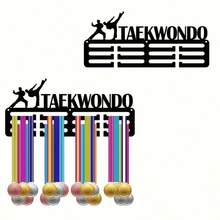 1 Peça Suporte de Exibição de Medalhas de Taekwondo da Moda - Fácil de Instalar, Suporte Decorativo de Parede para Casa, Exibir Medalhas Coloridas, Pendurar Troféus, Decoração de Parede para Sala de Estar, Quarto, Varanda, Presente, Arte em Metal, Perfeito para Atletas, Suporte de Exibição de Medalhas - Preto - Visão 4