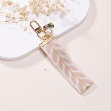 1pc Woven Faux Pearl Decor Fashion Keychain, Pearl Bag/Car Keychain, Gift For Women, Birthday, Valentine's Day, Best Friend - Multicolor - View 18