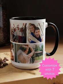 1pc Custom Photo Collage Mug For Anniversary,Custom Photo Mug For MAMA, Personalized First Gift For Grandma, Photo Mug Mom, Mug With Photo And Text,First Chrismas Gift - Multicolor - View 6