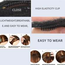 Clip-In Hair Bangs Extensions,With Invisible Clips Airy French And Air Bangs Thin Hair With Temple Coverage For Women Curved Bangs Easy To Style For Daily Wear (Dark Brown1, French Bangs),38547312 - Dark Brown - 查看 5