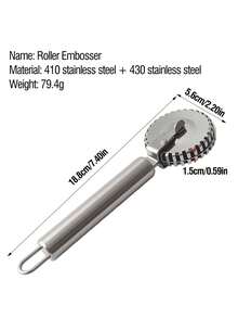 1pc Stainless Steel Creative Kitchen Baking Tool Set, Pasta Cutter With Handle, Household Single Wheel Pasta Roller, Manual Pasta Maker, 5-Wheel Meat Tenderizer, Pizza Cutter Wheel, Multi-Function Pasta Cutter - Multicolor - View 13