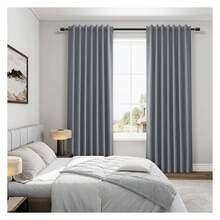 Grey Linen Blackout Curtains 108 Inch Long - Room Darkening Thermal Curtains For Living Room,Of 2 Panels, Back Tab/Rod Pocket, 52x108 Inch - 如圖642 - 查看 5