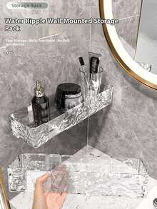 Bathroom Shelf Wall Mounted Storage Rack, Cosmetic Organizer Holder Bathroom Accessaries - Multicolor - View 9