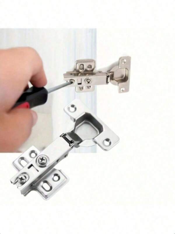 20pcs 100 Degree Stainless Steel Hidden Cabinet Hinges, Suitable For 1/2 Inch Thick Cabinets, With Screw Fixing Or Manual Operation Options, For Furniture