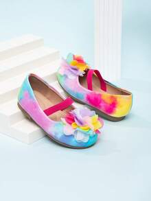 2026春季新款彩色碎花女童可爱百搭圆头平底鞋 - 彩色 - 查看 3