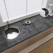 1 Roll Of Concrete Peeling And Pasting Wallpaper - Dark Gray/Black Texture Self-Adhesive Detachable Waterproof Vinyl Contact Paper, Thick Tenant Friendly Large Roll 15.7inx393.7/196.8/118.1/39.3iin For Kitchen - Dark Grey - View 14