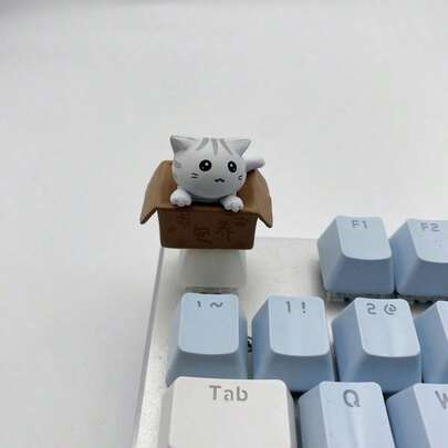 1pc Cute Cat-Shaped Keycaps, Mechanical Keyboard Decoration, OEM R4 Height, A Great Gift Idea, Recording Equipment Accessory, Desktop Decoration Gift