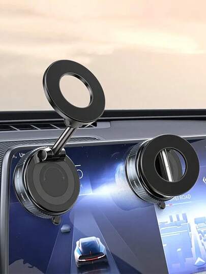 Strong Magnetic Car Phone Holder Foldable Design 360 ° Adjustable Vacuum Mount For Car/Desk/Bathroom/Universal Use Compatible With IPhone, Android Phone, Gift For Birthday, Family, Friends Gifts Birthday Driving Car Accessories Strong Load-Bearing