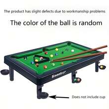 Set da gioco di biliardo mini portatile - Mini snooker e biliardo (include 2 stecche e 11 palline) - Sviluppa coordinazione mano-occhio e pensiero strategico. Questo divertente mini gioco di biliardo è adatto a tutti, rendendolo una scelta ideale per serate di giochi in famiglia, intrattenimento in ufficio e tempo libero in viaggio. - Multicolore - Visualizzare 9