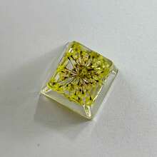 1个自粘式DIY树脂高透明干花键帽真花鲜花小满星机械键盘键帽单片OEM R4