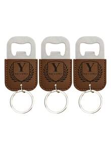 1/2/3/5/10/20pcs Personalized Leather Keychain, 2-In-1 Bottle Opener Keychain With Name, Multi-Functional Car Key Chain And Bag Charm - Multicolor - View 23