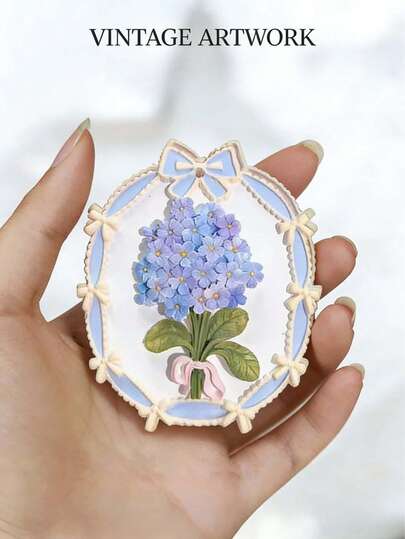 1件迷你娃娃屋油画墙饰，1:12比例复古宫廷风格装饰玩具