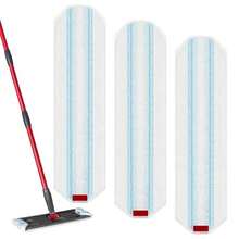 3 Pack Replacement Mop Pads For O-Cedar H2prO Flat Mop System Machine Washable Microfiber Pads Refills - 白色 - 查看 1