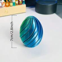 3D Printed Spiral Egg Desktop Toy, Interesting Hand Spinner, Stress Relief Gadget - Multicolor - View 8