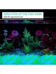 夜光花园鹅卵石，适用于庭院和小径装饰，DIY发光石，打造梦幻花园、水族箱装饰、景观美化、圣诞节装饰或婚礼装饰（0.3英寸-0.43英寸），也适合情人节。 - 藍綠色0.3-0.43in - 查看 6