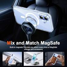 Funda Temdan para iPhone 17 transparente con protector de pantalla compatible con Magsafe, protección militar antiimpactos, a prueba de golpes, delgada y magnética, funda de teléfono transparente - AClear - Ver 3