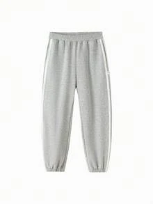 Quần jogger cho bé gái, phong cách thể thao thời trang mùa xuân 2026 - Màu xám nhạt - Xem 4