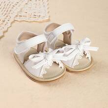 0-1 Year Old Infant Girl Soft Bottom First Walker Shoes, Princess Shoes For 3-6, 6-9, 9-12 Months, Summer - White - View 7