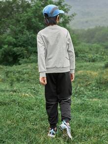 Balabala Kids' Casual Two Pieces Set, Boys & Girls Spring 2026 - Light Gray - View 5