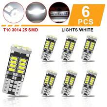 TOAUTO 2个/6个 Canbus W5W T10 LED灯泡 194 168 LED 3014 25SMD 汽车内饰阅读灯/顶灯/示廓灯/信号灯 6000K 白色 12V - T10 - 查看 9