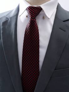 1pc Men's Business Striped Tie, Lazy Zipper Striped Tie, Suitable For Valentine's Day Gifts And Daily Wear. - A - View 4